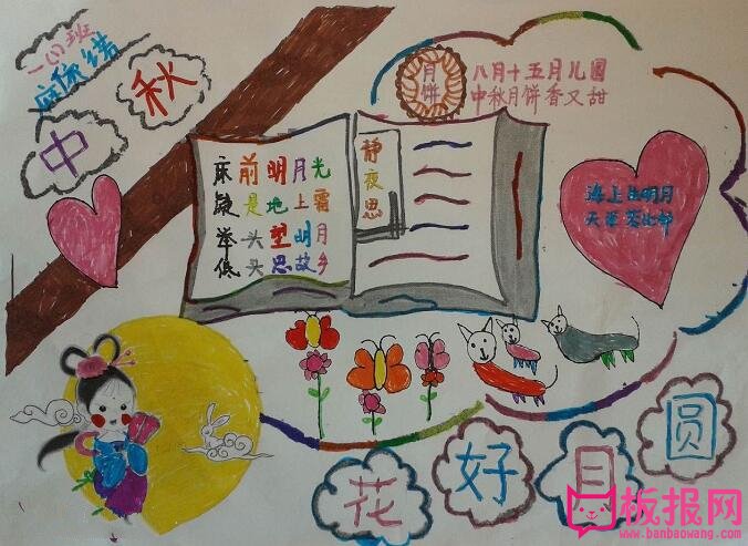 小学生中秋节手抄报图片
