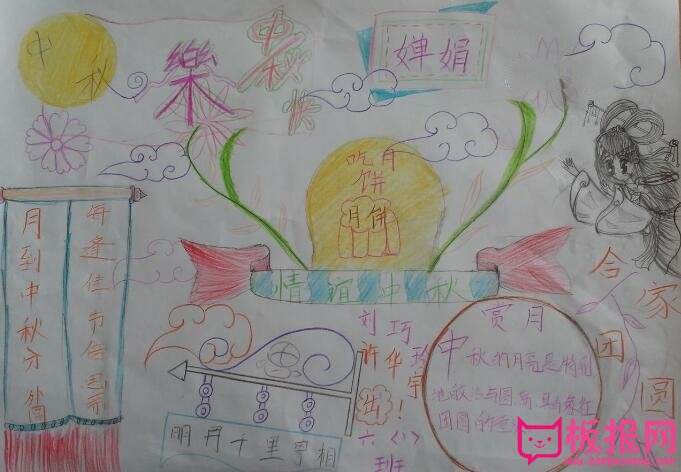 漂亮的中秋节手抄报图片