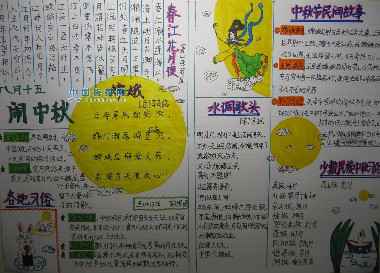 中秋节手抄报资料