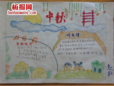 易画的中秋节手抄报图片