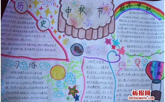 中秋节简介手抄报