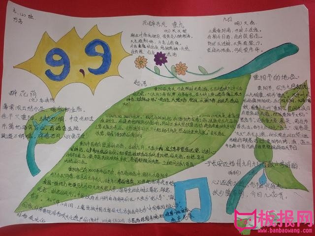 九九重阳节的手抄报图片,中华民族的传统节日