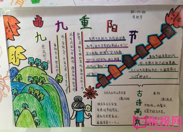 九九重阳节手抄报图片大全，爱暖重阳浓浓敬老情（五张）