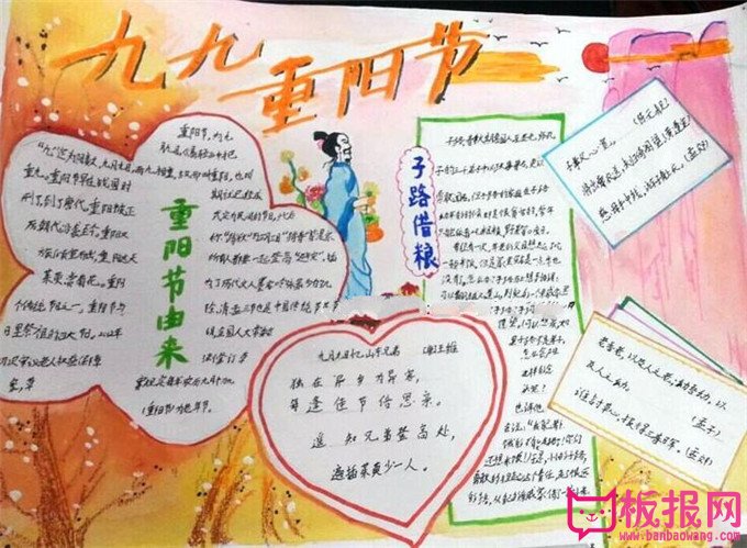 重阳节手抄报简单好看，又是“九九”重阳节