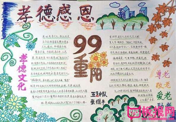 关于重阳节的手抄报，九九重阳
