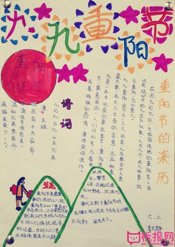 重阳节手抄报图片大全，九九重阳节（3张）