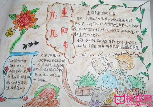 重阳节手抄报简单又好看，今日话重阳