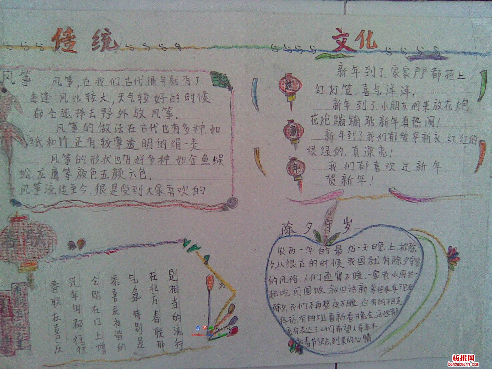 快乐除夕夜手抄报