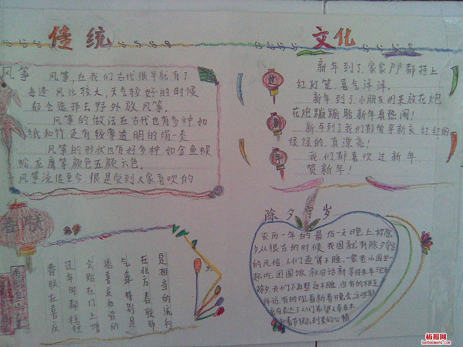 过除夕手抄报