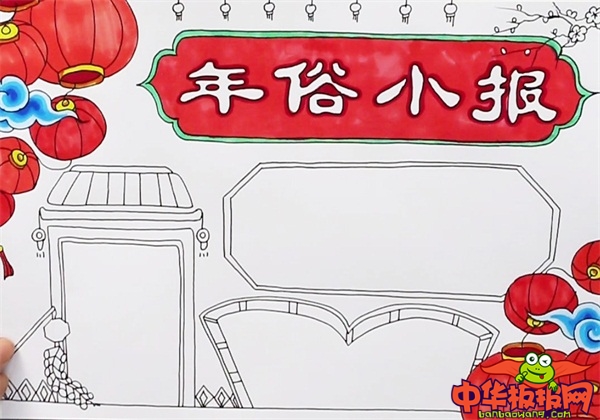 漂亮的年俗手抄报图片，春节年俗文化手抄报