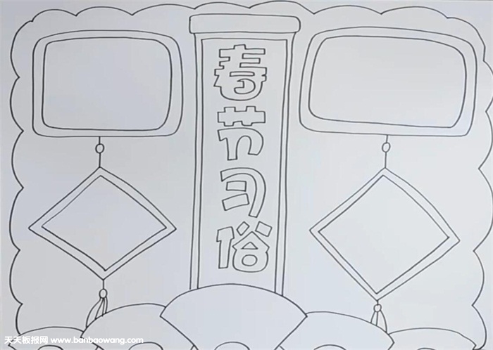春节的习俗手抄报怎么画