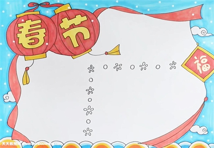 中国春节手抄报怎么画