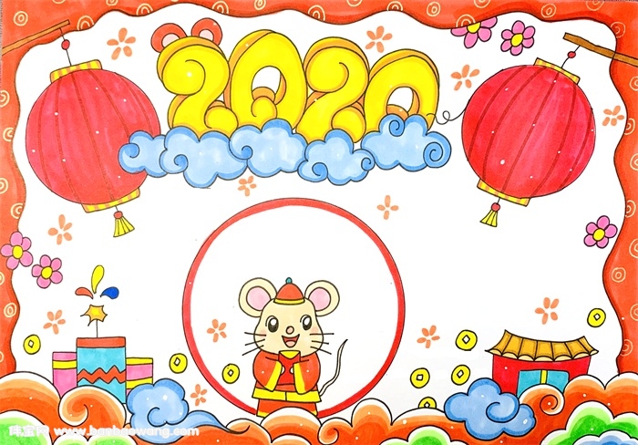2020年春节手抄报