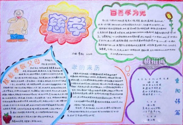 九九重阳节手抄报