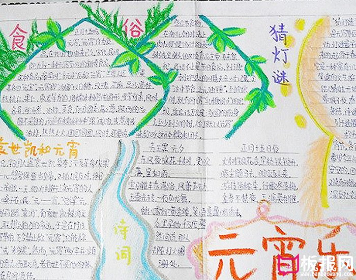 2017年元宵节手抄报，元宵乐