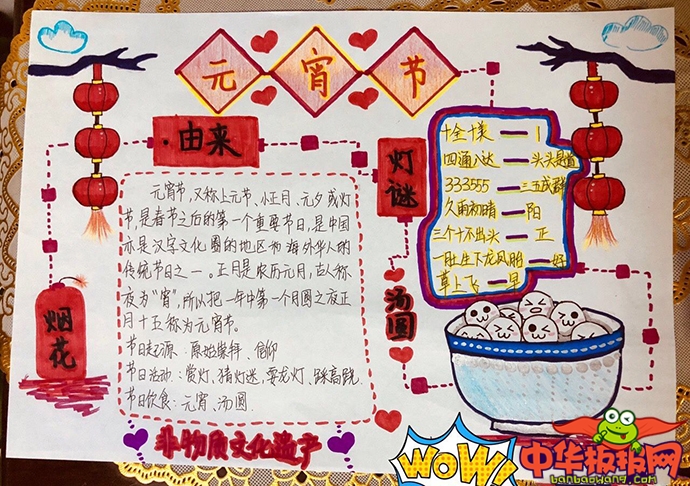 2019年元宵节手抄报图片，正月十五闹元宵