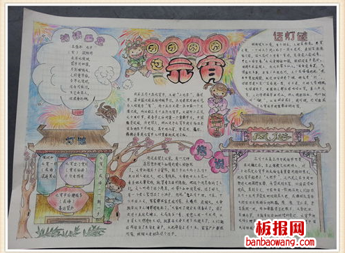 正月十五闹元宵手抄报