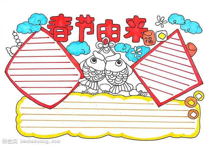 春节的习俗手抄报，春节手抄报2020年