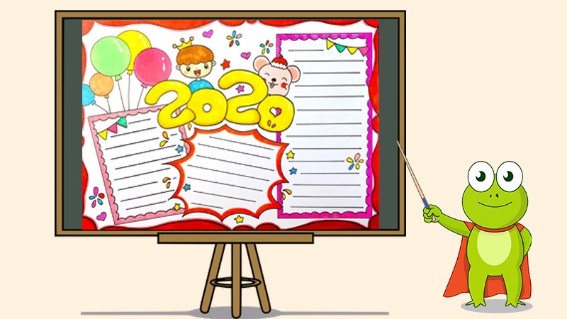2020鼠年春节手抄报图片大全，2020春节手抄报简单又漂亮