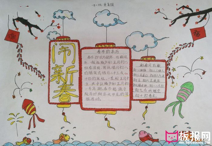 春节手抄报图片大全，闹新春