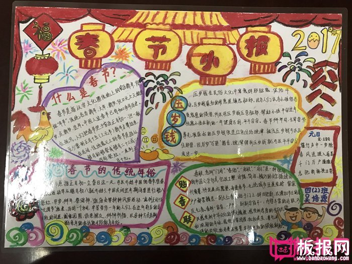 2018年春节手抄报图片大全，春节到了（6张）