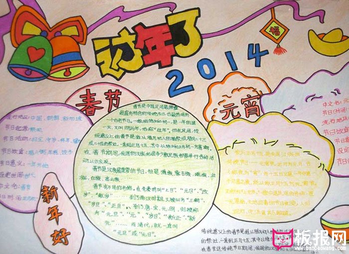 春节手抄报设计图，过年了！