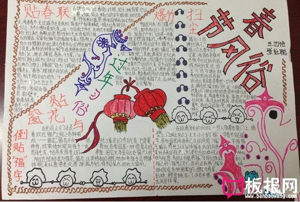 春节习俗春节习俗，喜迎新春手抄报