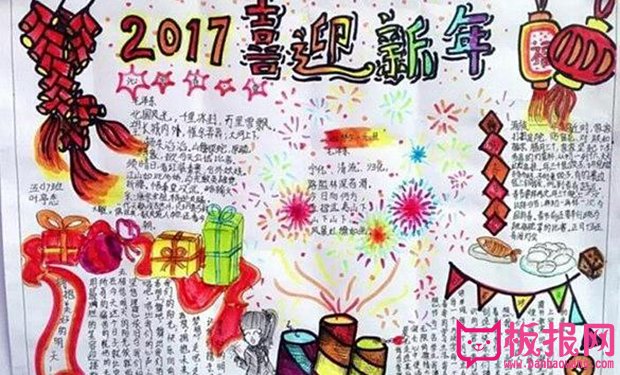 春节手抄报图片，喜迎新春