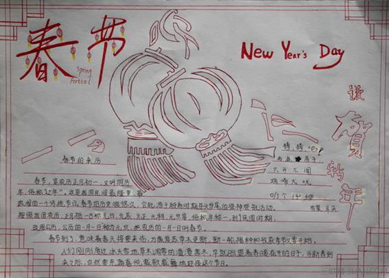 创意春节手抄报