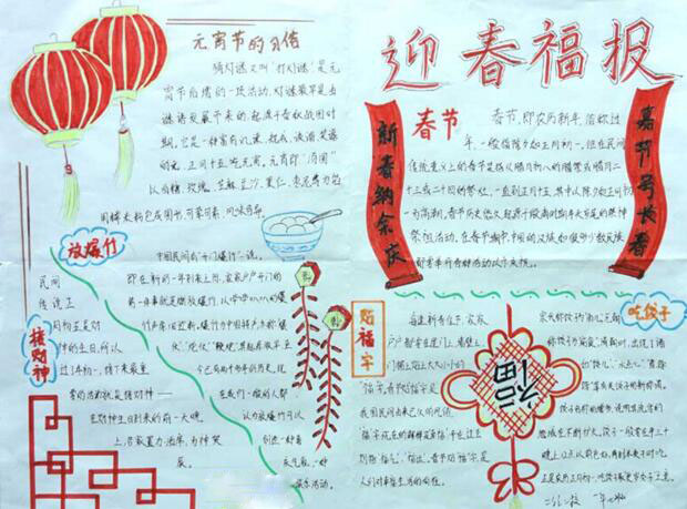2015年春节手抄报版面设计图