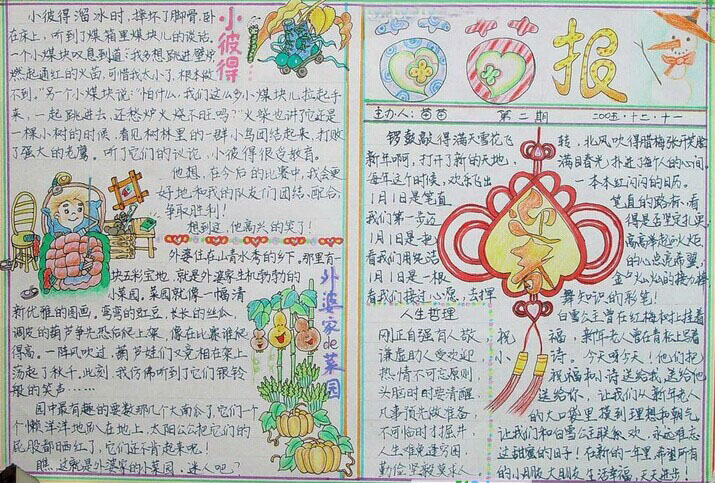 春节手抄报-学霸版