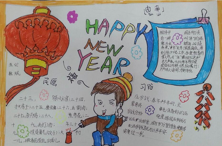 小学春节手抄报
