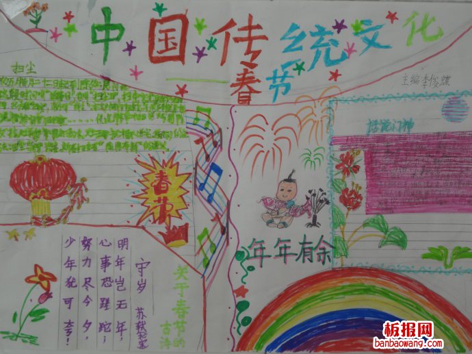 传统春节手抄报
