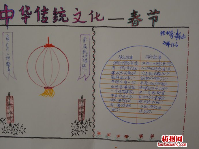 红红火火过春节春节手抄报