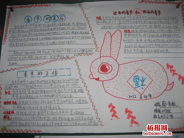 过去的春节和现在的春节春节手抄报