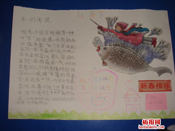 一元复始，万象更新春节手抄报