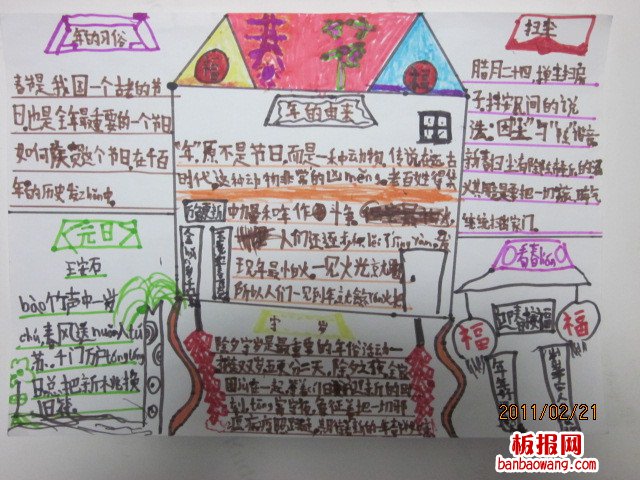 欢乐中国行春节手抄报