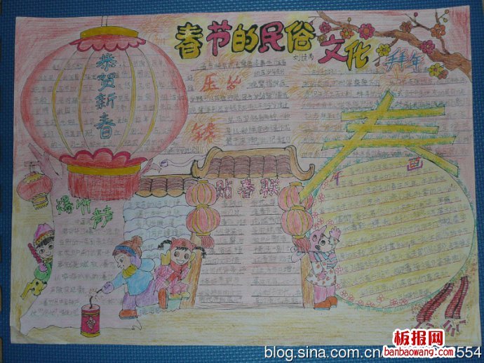 春节的民俗文化春节手抄报