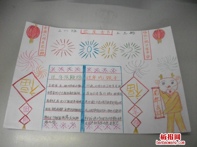 过年啦！过年啦！！春节手抄报