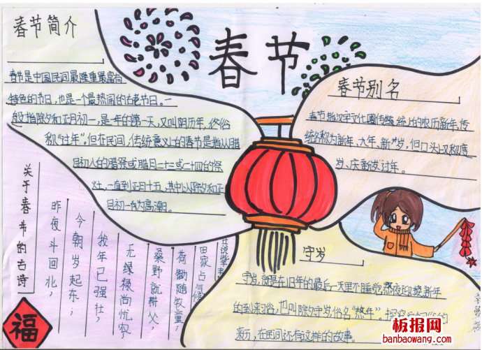 我们一起迎新春春节手抄报