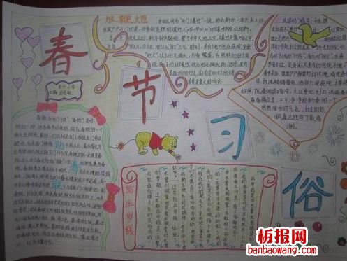 春节习俗手抄报
