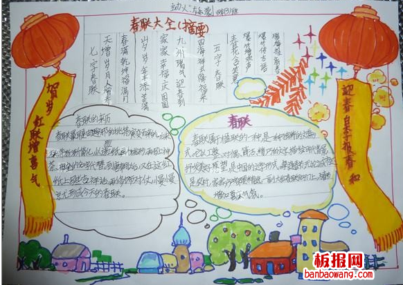 有关春联的春节手抄报