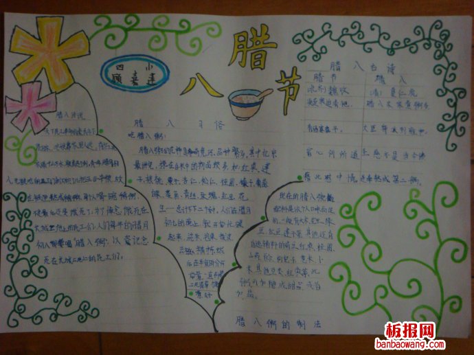 腊八节的手抄报设计图