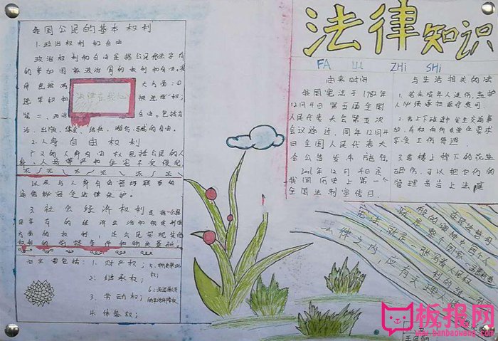 法制教育手抄报图片，法律知识
