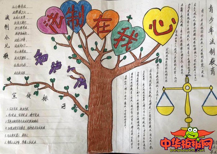 关于法制的手抄报简单，法制在我心