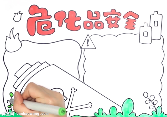危化品安全手抄报怎么画