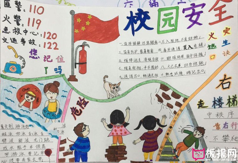 关于安全的手抄报，校园安全
