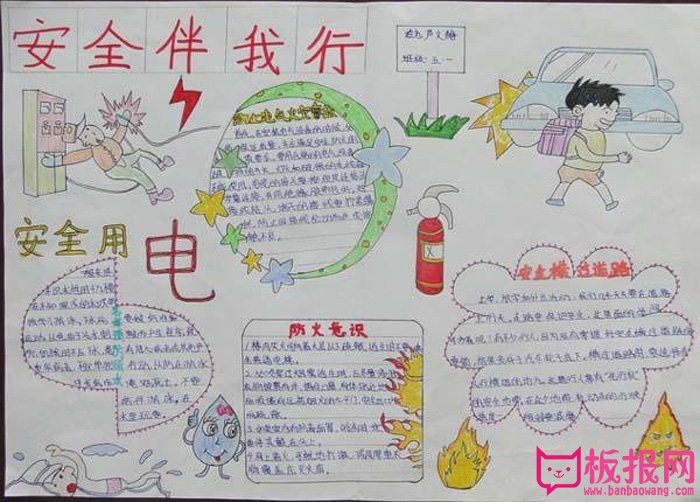 安全手抄报图片大全，安全用电