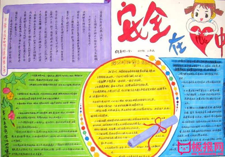 小学生安全教育手抄报，安全的保护伞（8张）