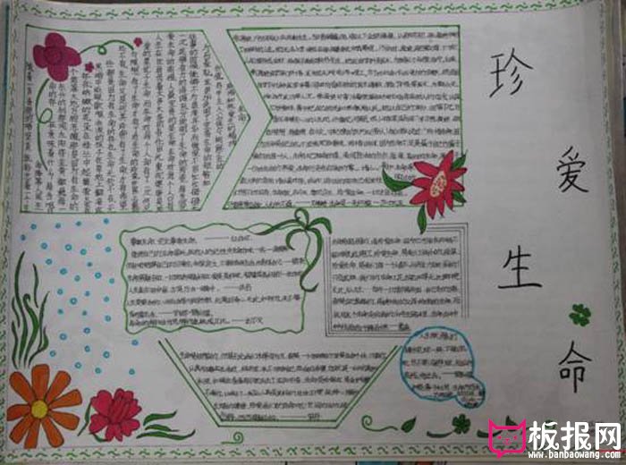 安全知识手抄报，珍爱生命关注安全